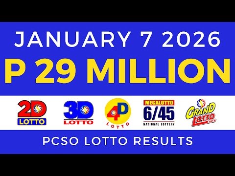 Lotto Result Today 9pm January 7 2026 PCSO