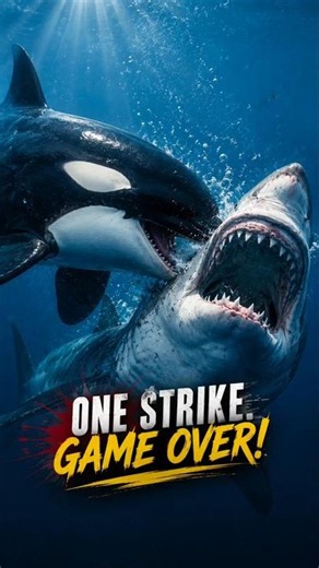 The Orca Sent The Shark Running #orca #shark