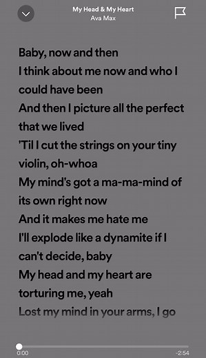 Ava Max - My Head & My Heart: Lyrics, Duet Songs, and English Karaoke