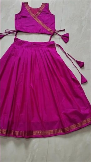 4,5 saal ki ladki ke liye lehnga choli cutting and stitching #fashion #viral #ytshort #shorts
