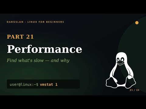 Linux for Beginners #21 — Performance | USE method, vmstat, iostat — measure, don't guess