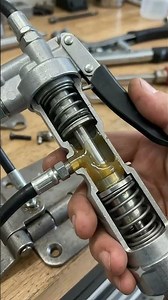 Inside a Grease Gun While It Pumps Under Pressure #GearCore #GreaseGun #Lubrication #MechanicTools
