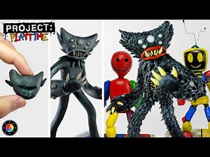 How to make KILLY WILLY and PLAYERS (Balloon and Robot) Project Playtime out of Clay | PlastiVerse