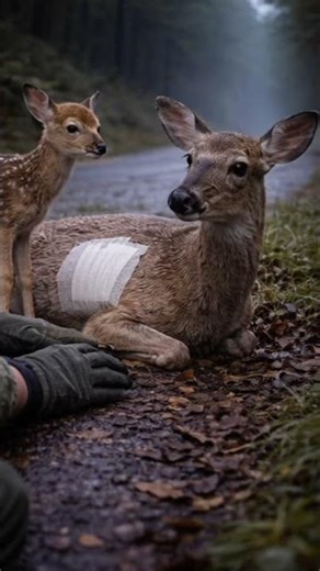 Hunter Left Her To Die 😭 But Her Baby Stayed 🦌 #saveanimals #awareness #humanity #animalrescue