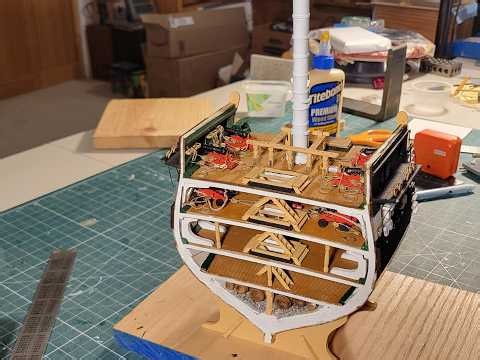 USS Constitution Cross section Part 2 Coppering and mast work