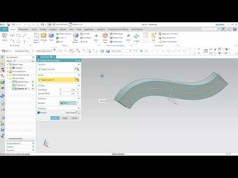 52.Sweep Along Guide in NX 3D Tutorial l #JATAVGROUP#NX#CAD#CAM# TUTORIAL