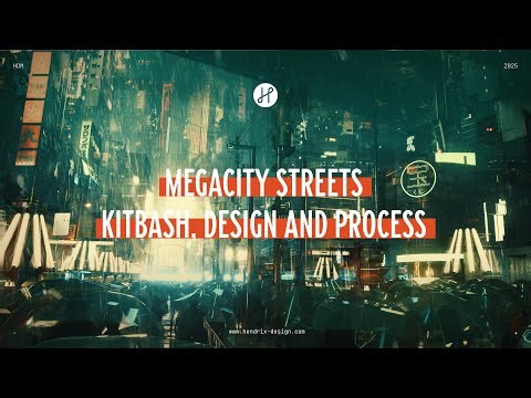 Cyberpunk city design - Kitbash and Process - Concept Art Tutorial