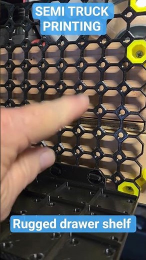 rugged drawer shelf, gridfinity, multiboard. semi truck storage 3D printing driving down and sitting