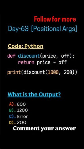 What will be the output of this python code!. Comment your answer.... . . . . . #pythonprogramming #reach #exploremore #growth #fyp | Vibe Snips