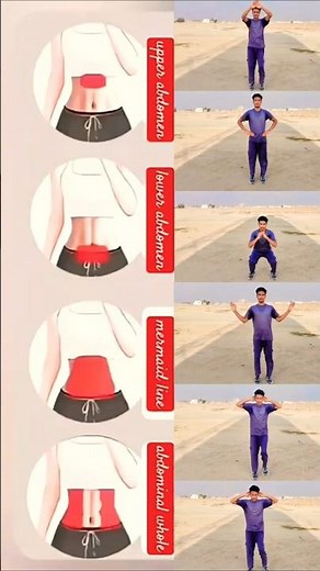 6 Best Standing Exercises for Abs & Defined Vest Lines! 🔥 #shorts
