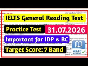 IELTS Reading General Training Practice Test 2026 With Answers | IELTS Reading Test General Training