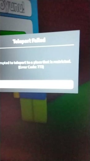 I got error code 773
