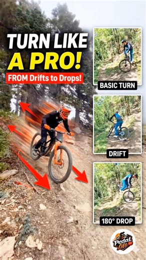 Master the Art of MTB Turning: Beginner to Pro! 🚵‍♂️💨 #MTB #MountainBiking #BikeSkills #shorts