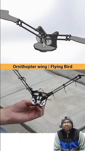 Ornithopter Wing Mechanism 🤯 | Flying Bird Robot in Action #Shorts #cadcam #robotics #lifehacks