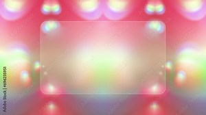 Glass morphism rectangle with abstract gradient light blur and frame element. Liquid backgrounds. Thick transparencies. Glowing and glass blur effect. copyspace Stock Video