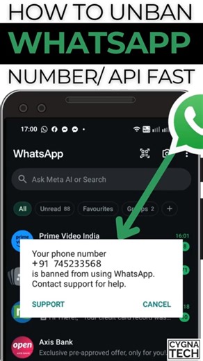 🚨 "This Account Cannot Use WhatsApp Due to Spam" – FIX in 2 Minutes! (Unban Personal/ WhatsApp API)