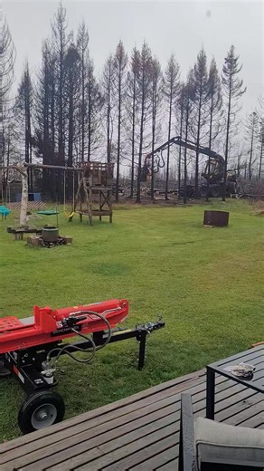 A harvester cutting the tress right behind us. Looking really different. Better then looking at burnt trees. They will die anyway. So greatful they are cutting them down. Only downfall going to be a bit more wind. The sunsets are going to amazing though. | Jason Burton