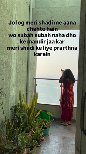 Prerna | प्रेरणा on Instagram: "Special Message to all my Relatives 🐍 who keeps on asking about my marriage . . . . . . . . . . . . . #shaadi #instagramreels #reelitfeelit #funnyvideos #meme . . . . Keywords: Indian ethnic aesthetic, traditional suit style, morning balcony routine, Surya Namaskar POV, sarcastic desi humor, Indian wedding satire, relatable girl problems, Being Unfiltered POV, Gen Z Indian humor, single life relatability, aesthetic hair drying, sun salutation visuals, desi cultur