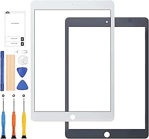 for iPad 7 7th Gen Screen Replacement for iPad 2019 10.2" A2197 A2198 A2200 Front Outer Glass Full Panel Repair Parts Kit with Free Tools(Not Touch Digitizer and Not LCD) (White)