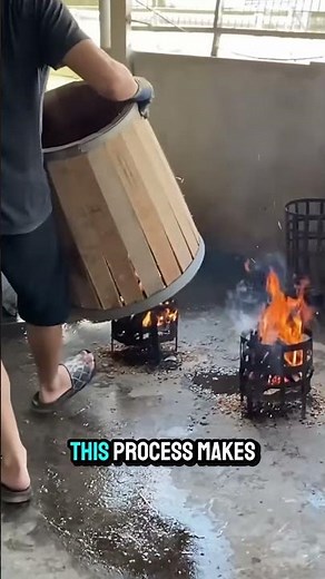 🪵 Turning Oak Into Wine Barrels – Watch the Craft!#shorts