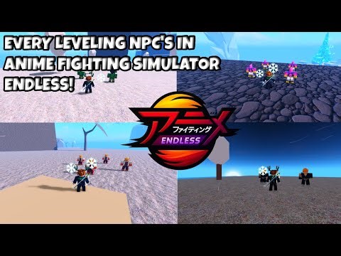 Every leveling npc location in Anime Fighting Simulator:Endless
