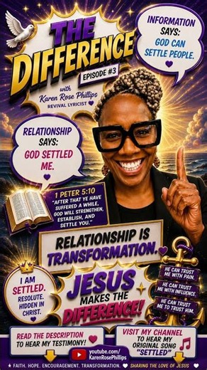 God can settle people. Relationship says: God settled me. ✨ #TheDifference