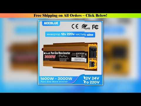 Inverter 12v 220v Pure Sine Wave 1600W3000W Transformer Convert Multifunction Socket Converter Car