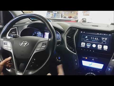 Installation 9" Android screen navigation GPS backup reverse camera Hyundai Santa Fe