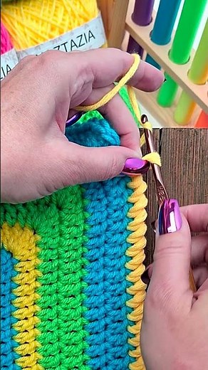 Easier than Crab Stitch! Twisted Border Edging #shorts