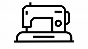 Download sewing machine sketch line icon for free