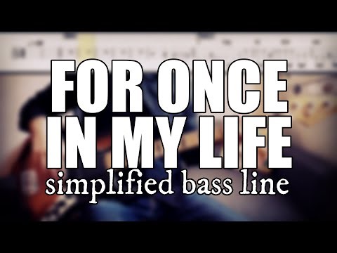 For Once In My Life - Stevie Wonder | Simplified bass line with tabs #72