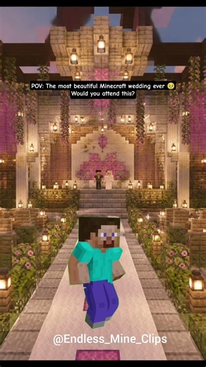 Minecraft Wedding 💍❤️ (This looks real…) #minecraft