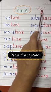 In phonics, the “-ture” suffix is a letter combination that creates the sound “/cher/“ when combined with “t”. For example, the word “picture” ends with the “-ture” suffix and the “/cher/“ sound. Watch full video on our YouTube channel. https://youtube.com/@geniusphonicsandgrammarcla1720?si=pbKfHVTmeDbELL_J #phonics #jollyphonics #ture #turewords #turewords♥️ | Genius Phonics and Grammar Classes