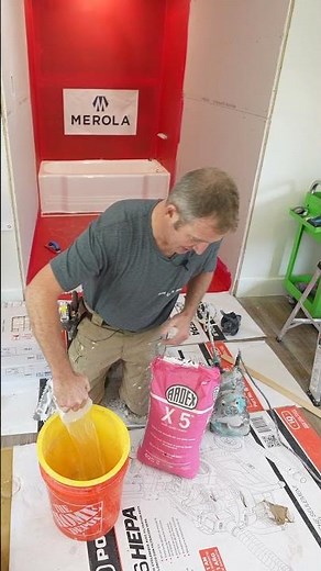 Ardex X5 Thinset 🔥🔥 #diy #tile #bathroomremodel