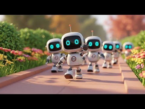 Nine Little Robots Wave Hello | Nursery Rhymes and Kids Songs Collection