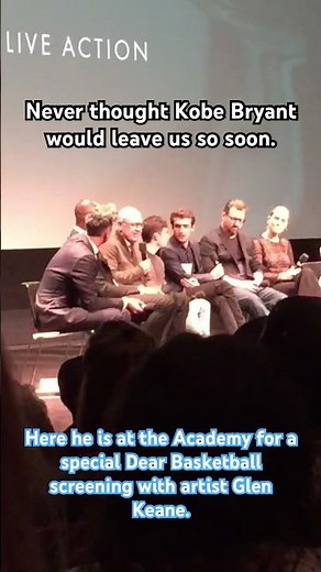Kobe Bryant Dear Basketball screening with Glen Keane. #kobebryant #oscars #history #disney #fyp