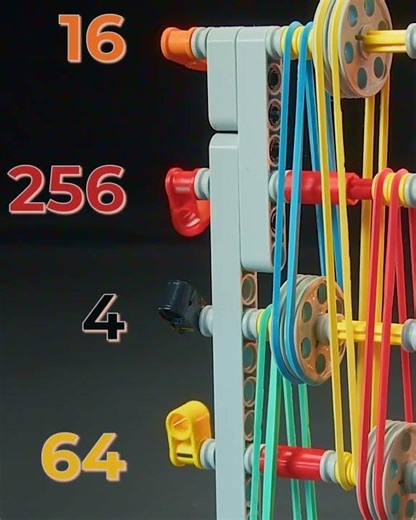 Belt Drive and Gear Ratio Visualisation with LEGO Technic