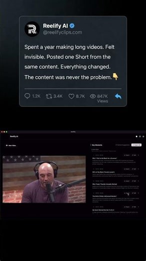 1 long video → 30 Shorts automatically. No editing. No sub. 🎙️📱 #contentcreator #youtubegrowth