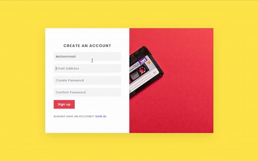 6分钟实现响应式登录及注册表单【HTML+CSS】