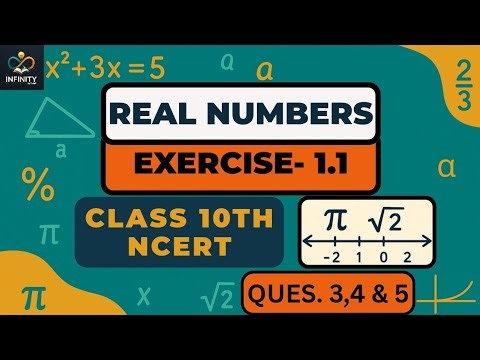 Class 10 Maths Chapter 1 | REAL NUMBERS-Ex1.1 (Ques 3,4 & 5)| New NCERT | CBSE | INFINITY by Vishali