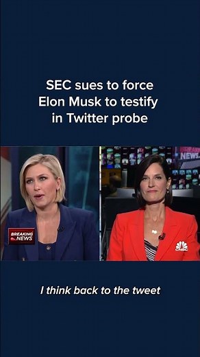 SEC sues to force Elon Musk to testify in Twitter probe #Shorts