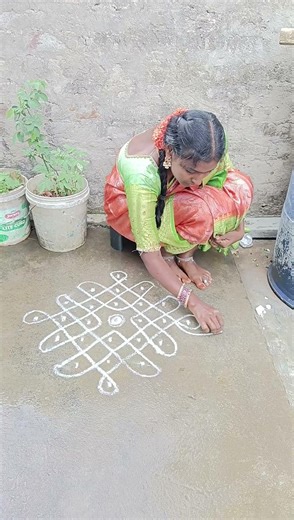7*1 chukkalu beautiful design for muggulu 💮💮#rangoli #kolam #design #muggulu #yt #shorts #video
