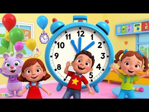The Clock Struck Fun Time | Musical Learning and Playful Nursery Rhyme for Kids 🕐🎈