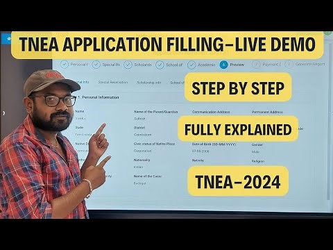 TNEA-2024 | Online Application Filling-Live Demo| How to upload certificates??