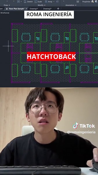 HATCHTOBACK #autocad #autocadtips #autocad2d
