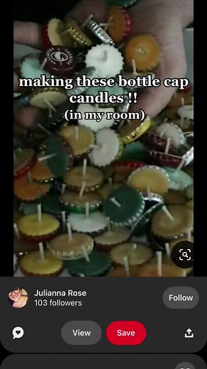 DIY bottle cap candles!! 🕯 #easy #motivation #ideas #creative #diy #quick #decorations #gift #bottlecap #candles #fun