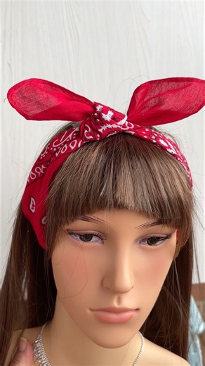How to tie a bandanna | how to tie a bunny ear using a bandanna | #bandana #bunnieslove