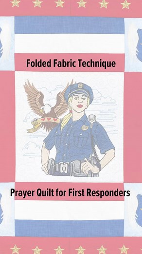 Enjoy this tutorial on how to use the folded fabric technique with our new Prayer Quilt for First Responders! Pre-order now until 7/30 for a major discount of the retail price! #Tutorial #Quilt #MachineEmbroidery #Embroidery #SmallBusiness | Anita Goodesign