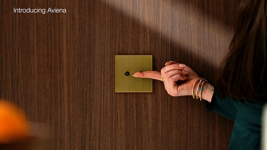 Meet Aviena—our new modern toggle keypad, inspired by heritage forms and hand-finished in solid brass. ✨ Explore more: bit.ly/43RzYWN | Lutron Electronics