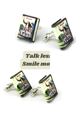 Hamilton Mini Book Cufflinks Book Jewelry
